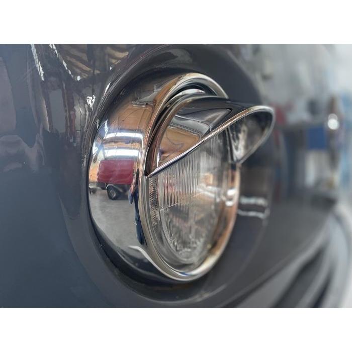 Polished stainless steel headlight rim (each)