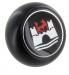 Paruzzi number: 5351 Shift knob black with Wolfsburg emblem
Beetle: 
until 1961 (VIN 4 289 951) 
with automatic transmission until 7.1967 

Karmann Ghia: 
until 1961 (VIN 4 289 951) 
with automatic transmission until 7.1967 

Bus: 
until 7.1967 

Specifications: 
Thread size: 10 mm 