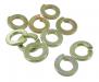 Paruzzi number: 7381 Spring washers M4 (10 pieces)
Inner diameter: 4,1 mm 
Outer diameter: 7.6 mm 
Thickness: 0.9 mm 
Material: Galvanized 