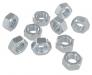 Paruzzi number: 7385 Hex nuts M6 (10 pieces)
Thread size: M6 x 1.0 
Height: 5.0 mm 
Material: galvanized steel 
Wrench size: 10 mm 