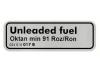 Paruzzi number: 76175 Sticker unleaded fuel oktan min 91 roz/ron