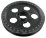Paruzzi number: 1901 Black anodized aluminum crankshaft pulley with laser engraved graduation
Type-1 engines except 25hp+30hp 

Specifications: 
Diameter: 170 mm 
Weight: 489 gram 