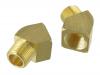 Paruzzi number: 1913 Brass fitting with internal and external thread (per pair)
Thread size: 3/8 inch NPT 
Directional angle: 45 