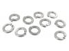 Paruzzi number: 7410 Spring washers M8 (10 pieces)
Inner diameter: 8,1 mm 
Outer diameter: 14,8 mm 
Thickness: 2.0 mm 
Material: Galvanized 