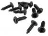 Paruzzi number: 7432 Black oxide panhead screws (10 pieces)
Length: 13 mm 
Diameter: 4,2 mm 
Screw head Type: Philips 